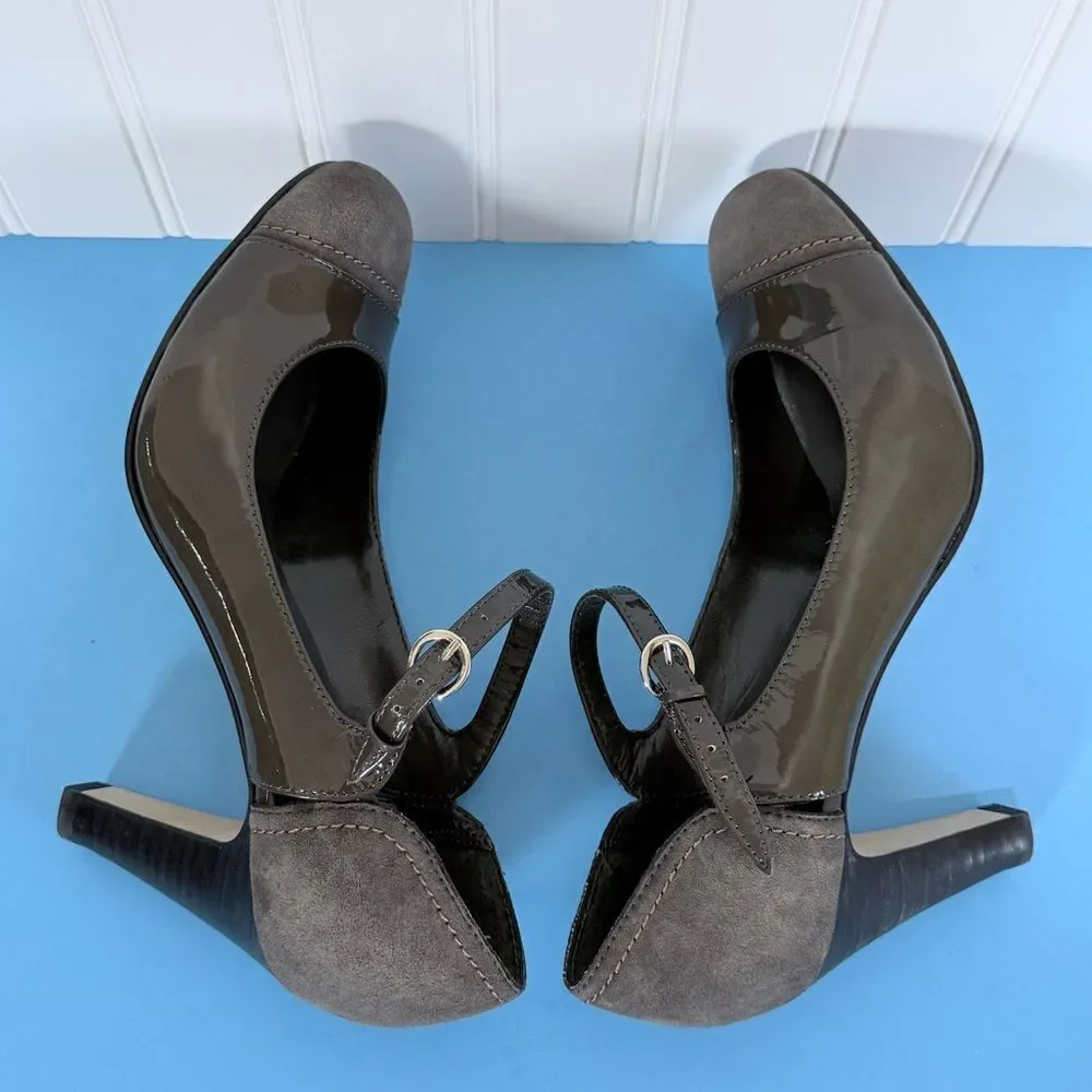 Franco Sarto Women's Black and Gray Heels